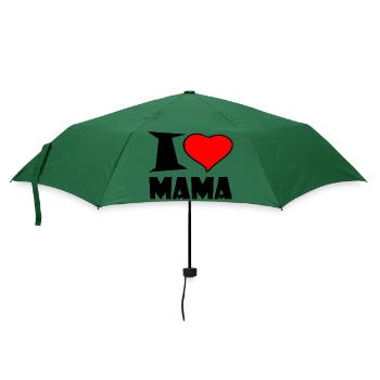 I Love Mama - Regenschirm (klein) - Flaschengrün - Vorne