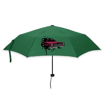 Graffiti de voitures anciennes - Parapluie standard - vert bouteille - Devant