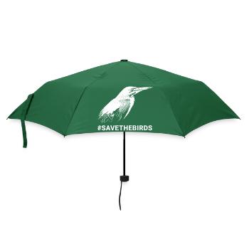 Wächter der Natur #Grünreiher #savethebirds - Regenschirm (klein) - Flaschengrün - Vorne