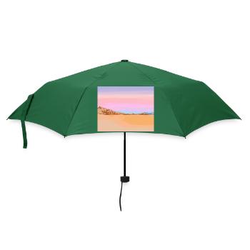 Landschaften #1: das Dessert - Regenschirm (klein) - Flaschengrün - Vorne