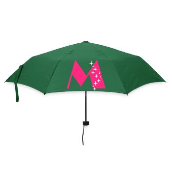Buchstabe M Glitzer - Regenschirm (klein) - Flaschengrün - Vorne