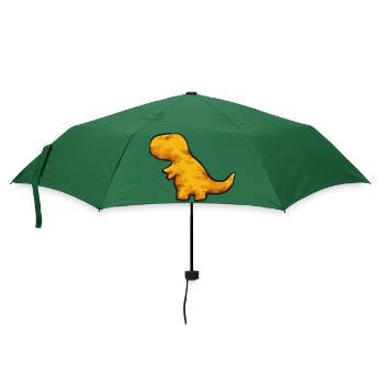Dino Nuggets Dinosaurier Chicken Nuggets - Regenschirm (klein) - Flaschengrün - Vorne