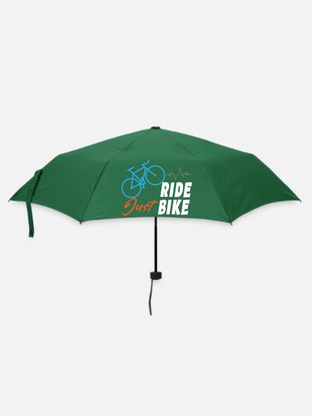 Just Ride Bike - Regenschirm (klein) - Flaschengrün