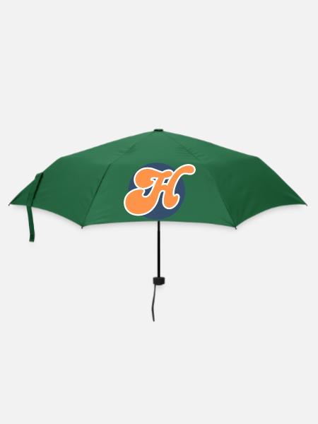 Buchstabe h orange sport - Regenschirm (klein) - Flaschengrün