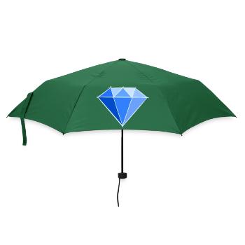 Edelsteine: Saphir Zeichnung / Symbol. Juwel. - Regenschirm (klein) - Flaschengrün - Vorne