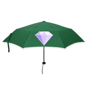Edelsteine: Diamant Zeichnung. Juwel Symbol. - Regenschirm (klein) - Flaschengrün - Vorne