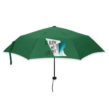 es hat mir den Deckel weggeblasen - Regenschirm (klein) - Flaschengrün - Vorne
