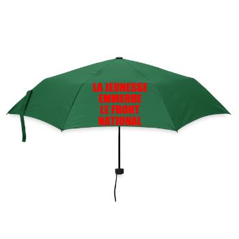 Scheiß auf den Front National - Regenschirm (klein) - Flaschengrün - Vorne