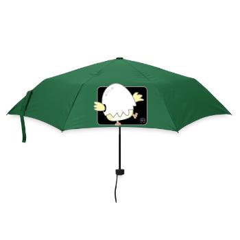 Vogel koreanisch - japanischer Stil 01 - Regenschirm (klein) - Flaschengrün - Vorne