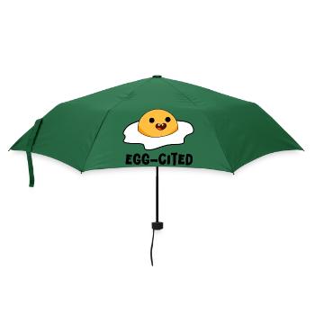 Ei-zitiert! – Gekritzeltes Ei, verspielte Skizze - Regenschirm (klein) - Flaschengrün - Vorne