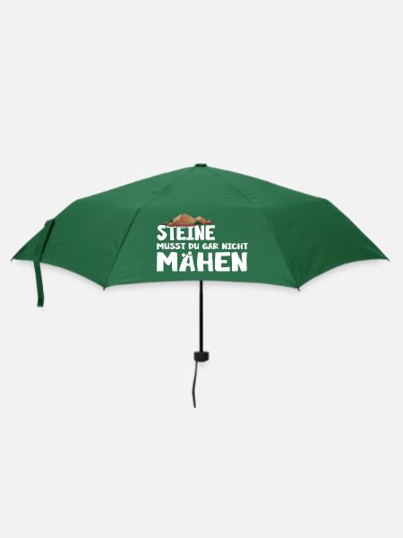 Garten Steingarten Gärtner Gartenarbeit - Regenschirm (klein) - Flaschengrün