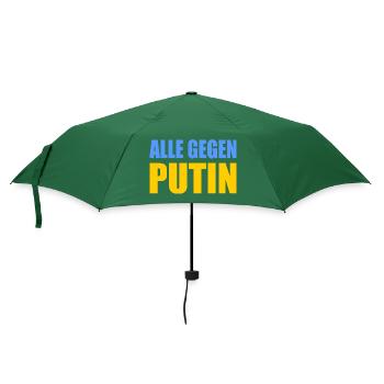 Alle gegen putin - Regenschirm (klein) - Flaschengrün - Vorne