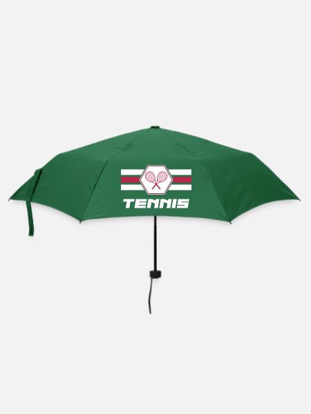 Tennis Matchball Tennisspieler Tennisverein - Regenschirm (klein) - Flaschengrün