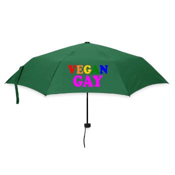 Vegan gay - Regenschirm (klein) - Flaschengrün - Vorne