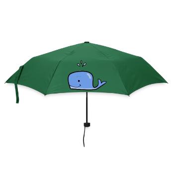 Niedlicher Blauwal - Regenschirm (klein) - Flaschengrün - Vorne
