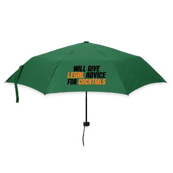 Lustiger Anwalt Anwalt Zitat & Cocktails Liebhaber - Regenschirm (klein) - Flaschengrün - Vorne