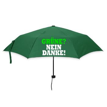 grüne nein danke - Regenschirm (klein) - Flaschengrün - Vorne