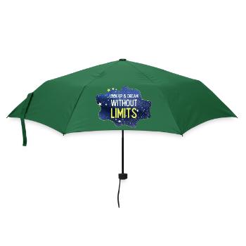 Schauen Sie nach oben und träumen Sie ohne Grenzen - Regenschirm (klein) - Flaschengrün - Vorne