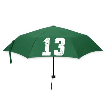 Cooles Geschenk zum 13. Geburtstag von 13 - 13 Jahren - Regenschirm (klein) - Flaschengrün - Vorne