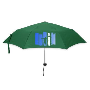 Bogenschütze mit Pfeil und Bogen Zielscheibe - Regenschirm (klein) - Flaschengrün - Vorne