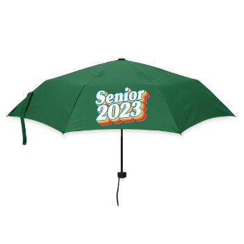 Senior Class Of 2023 Retro Graduation Party Geschenk - Regenschirm (klein) - Flaschengrün - Vorne