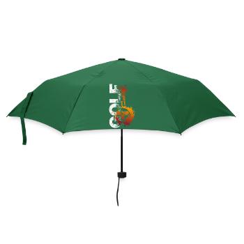 Golf Halloween-Golfer Abschlag zur Geisterstunde - Regenschirm (klein) - Flaschengrün - Vorne