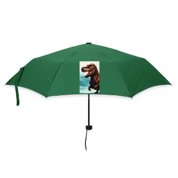 Dinosaurier | T-Rex | Tyrannosaurus - Regenschirm (klein) - Flaschengrün - Vorne