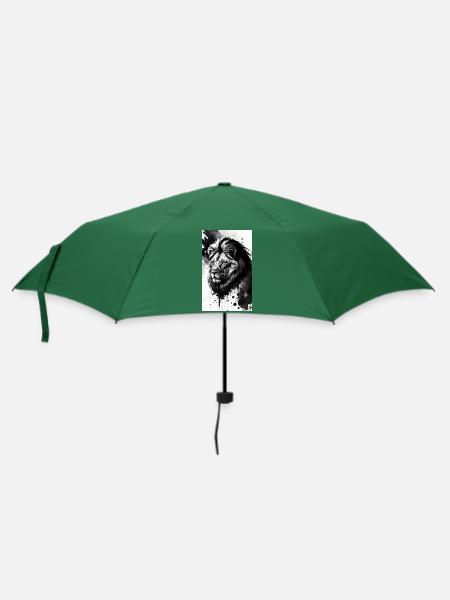 Löwe | Tier | Raubtier | Brüllen | König | Afrika - Regenschirm (klein) - Flaschengrün