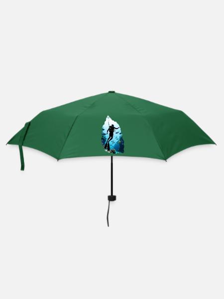 Tauchen - Regenschirm (klein) - Flaschengrün