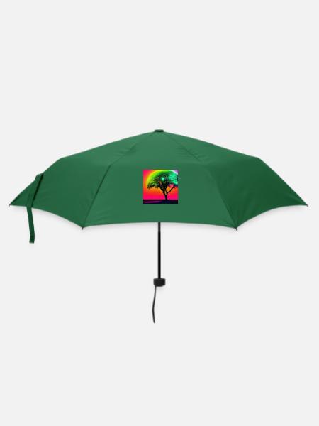 Lebensbaum - Regenschirm (klein) - Flaschengrün