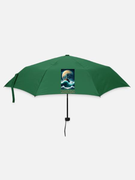 تجري الرياح كما تجري سفينتنا - Regenschirm (klein) - Flaschengrün