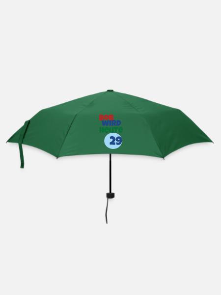 bob wird heute 29 - Regenschirm (klein) - Flaschengrün