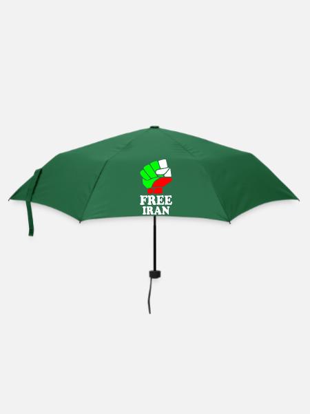 Free iran - Regenschirm (klein) - Flaschengrün
