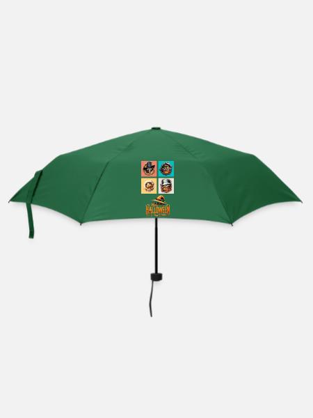 Break Free: Dynamisches Halloween-Quad auf Premium-T-Shirts - Regenschirm (klein) - Flaschengrün