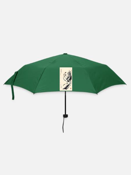 Kranich - Regenschirm (klein) - Flaschengrün