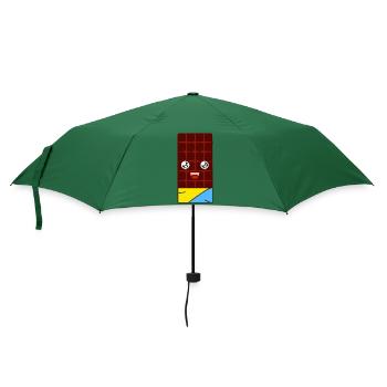Kawaii Schokoriegel - Regenschirm (klein) - Flaschengrün - Vorne