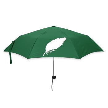 Feder - Regenschirm (klein) - Flaschengrün - Vorne
