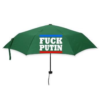 Fuck putin - Regenschirm (klein) - Flaschengrün - Vorne