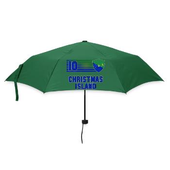 Weihnachtsinsel Fußball Mannschaft - Regenschirm (klein) - Flaschengrün - Vorne