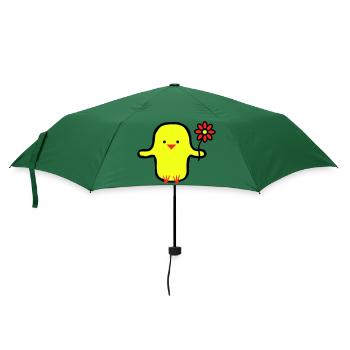 cute bird - Regenschirm (klein) - Flaschengrün - Vorne
