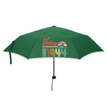 1944 Geburtstagsgeschenk Jahrgang 1944 - Regenschirm (klein) - Flaschengrün - Vorne