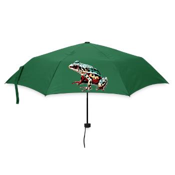 Bunter Pfeilgiftfrosch ist sehr giftig und schön - Regenschirm (klein) - Flaschengrün - Vorne