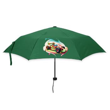 Candy Racecar - Regenschirm (klein) - Flaschengrün - Vorne