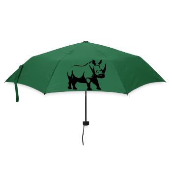 Nashorn Tier Tierschutz - Regenschirm (klein) - Flaschengrün - Vorne