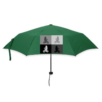 Junior Biker Pop Art grey - Regenschirm (klein) - Flaschengrün - Vorne