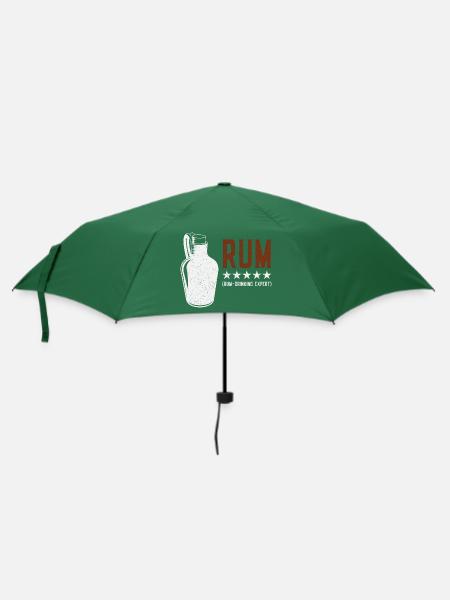 Rum - Drinking Expert Rumtrinker - Regenschirm (klein) - Flaschengrün