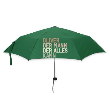 Oliver Der Mann Der Alles Kann Vorname Oliver - Regenschirm (klein) - Flaschengrün - Vorne