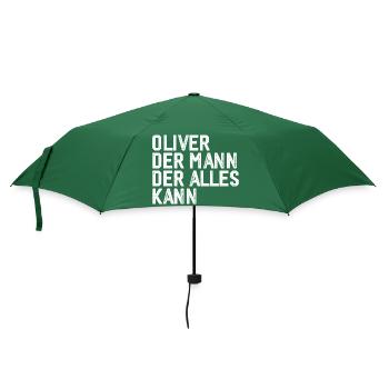 Oliver Der Mann Der Alles Kann Vorname Oliver - Regenschirm (klein) - Flaschengrün - Vorne
