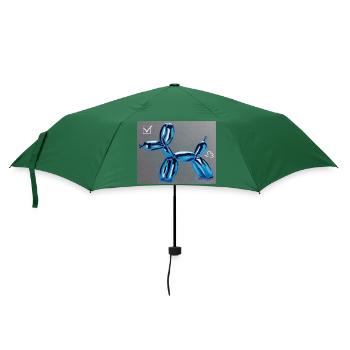 Hunde-Ballon - Regenschirm (klein) - Flaschengrün - Vorne