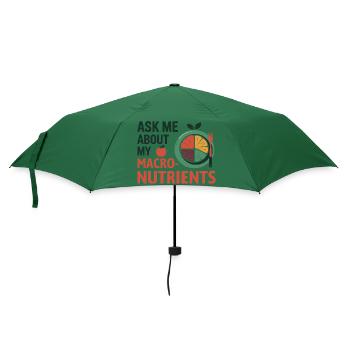 Frag mich nach meinem Makronährstoff-Ernährungsberater - Regenschirm (klein) - Flaschengrün - Vorne